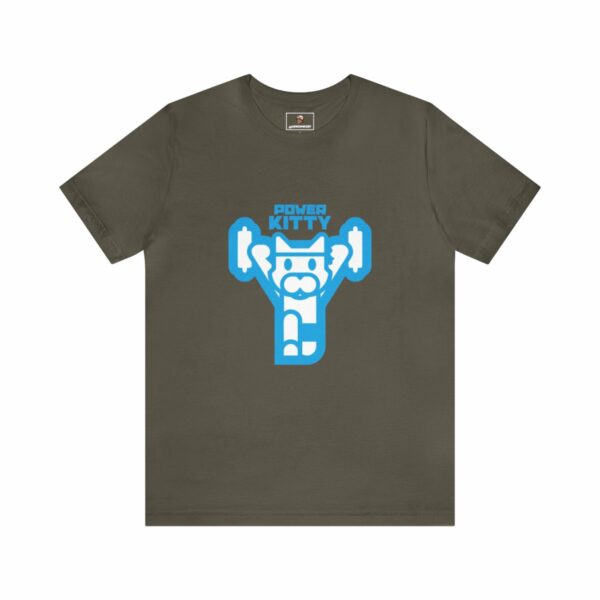 Power Kitty (Blue) - Unisex Tee (Multiple Colors and Sizes) - Image 7