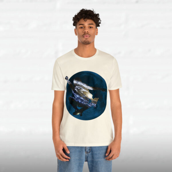 Galaxy Skater/Blue Moon Theme - Unisex Tee (Multiple Colors and Sizes) - Image 2