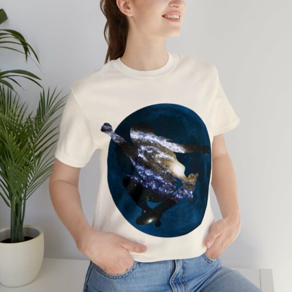 Galaxy Skater/Blue Moon Theme - Unisex Tee (Multiple Colors and Sizes) - Image 3