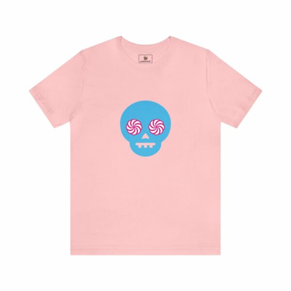 Hypno-Skull (Blue/Pink) - Unisex Tee (Multiple Colors and Sizes) - Image 9