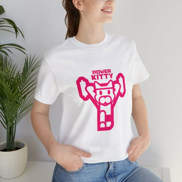 Power Kitty (Pink) - Unisex Tee (Multiple Colors and Sizes) - Image 2