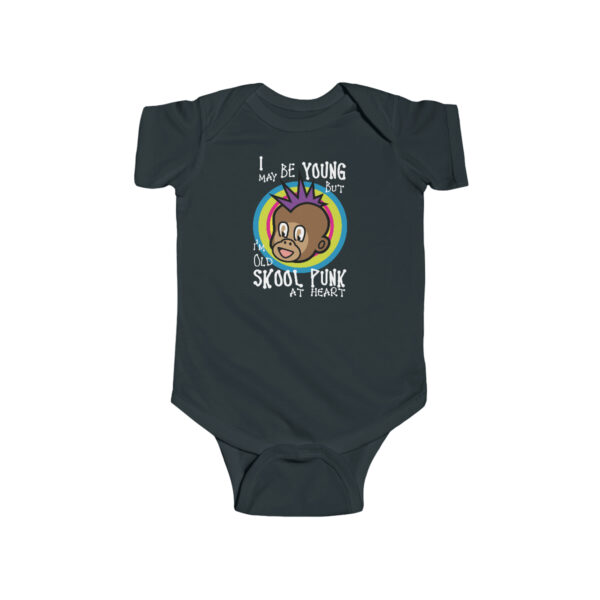 Young But Old Skool Punk/Anarky Below - Infant Fine Jersey Bodysuit - Image 9