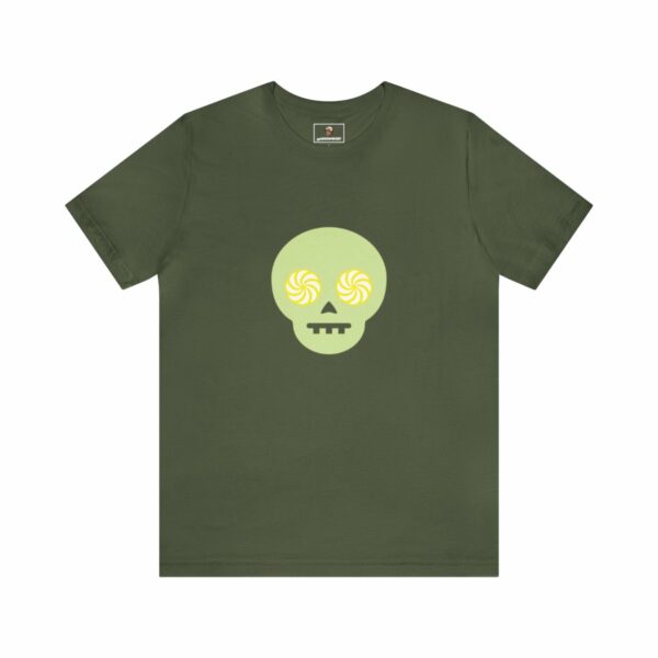 Hypno-Skull (Green/Yellow) - Unisex Tee (Multiple Colors and Sizes) - Image 4