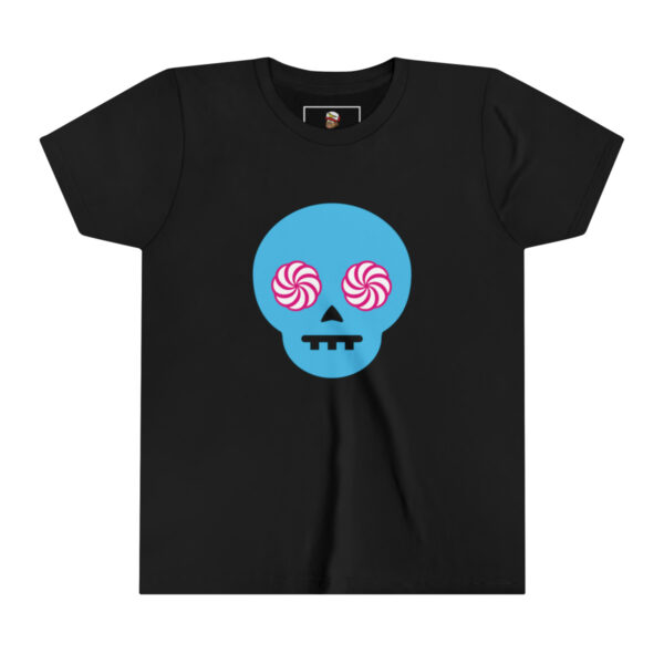 Hypno-Skull (Blue/Pink) - Youth Short Sleeve Tee - Image 2