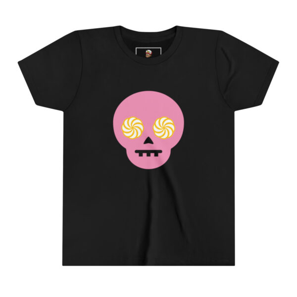 Hypno-Skull (Pink/Yellow) - Youth Short Sleeve Tee - Image 2