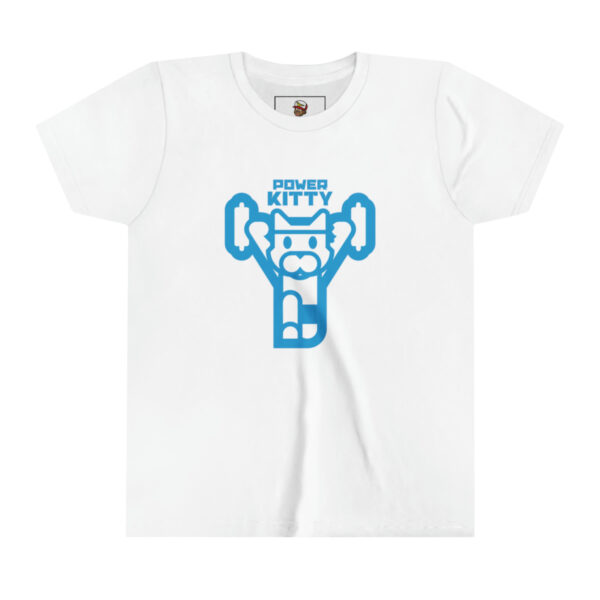 Power Kitty (Blue) - Youth Short Sleeve Tee - Image 2