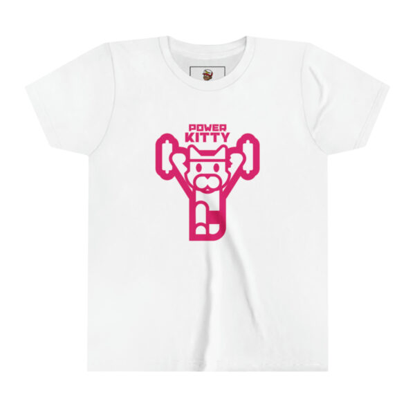Power Kitty (Pink) - Youth Short Sleeve Tee - Image 2