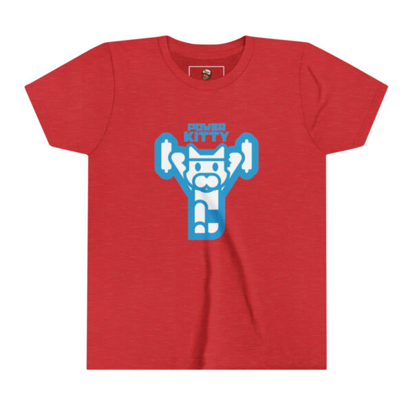Power Kitty (Blue) - Youth Short Sleeve Tee - Image 10