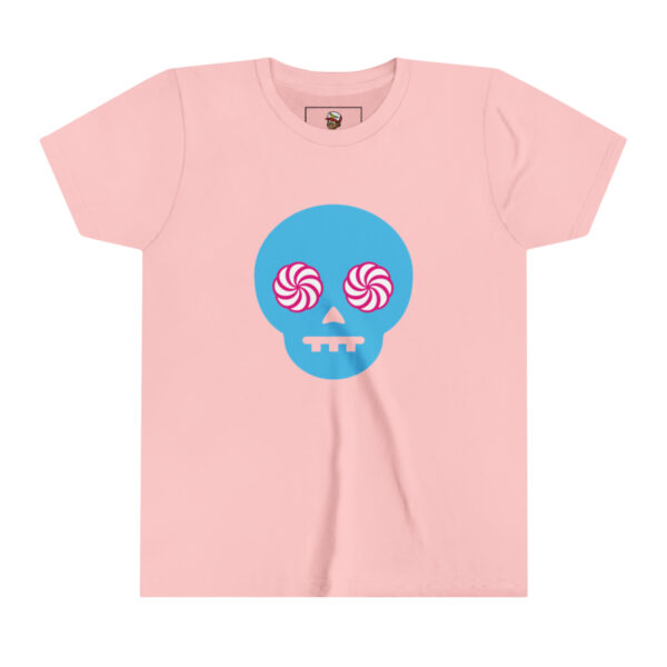 Hypno-Skull (Blue/Pink) - Youth Short Sleeve Tee - Image 7