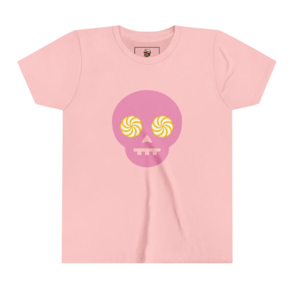 Hypno-Skull (Pink/Yellow) - Youth Short Sleeve Tee - Image 7
