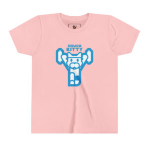 Power Kitty (Blue) - Youth Short Sleeve Tee