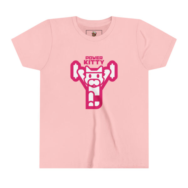 Power Kitty (Pink) - Youth Short Sleeve Tee - Image 9
