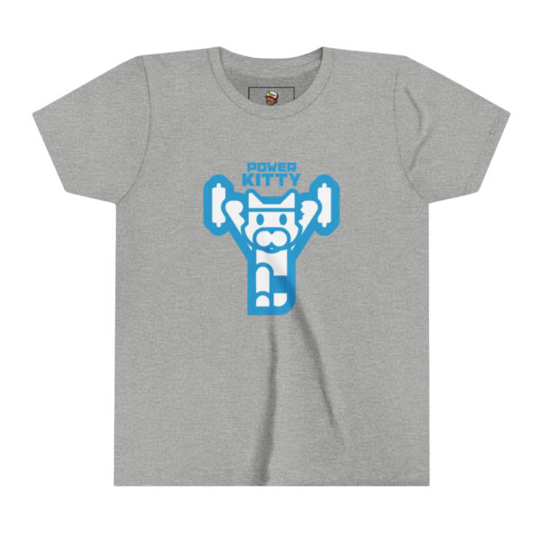 Power Kitty (Blue) - Youth Short Sleeve Tee - Image 5