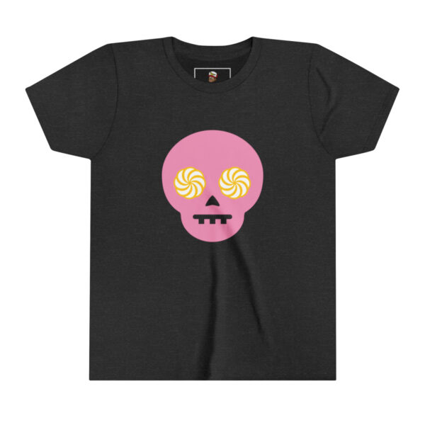 Hypno-Skull (Pink/Yellow) - Youth Short Sleeve Tee - Image 4