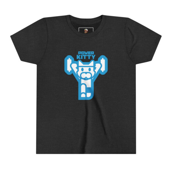 Power Kitty (Blue) - Youth Short Sleeve Tee - Image 6