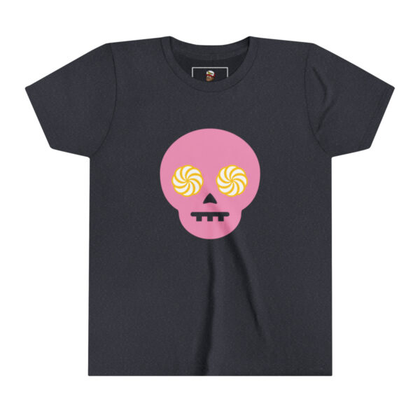 Hypno-Skull (Pink/Yellow) - Youth Short Sleeve Tee - Image 5