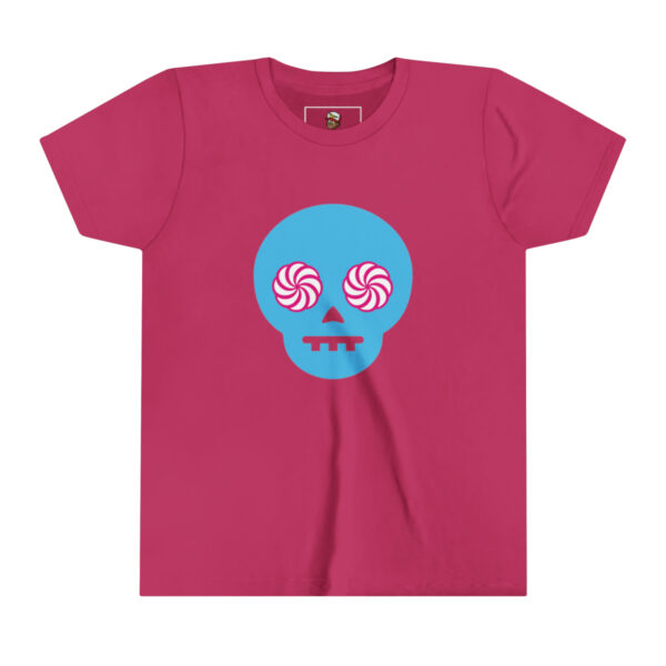 Hypno-Skull (Blue/Pink) - Youth Short Sleeve Tee - Image 6