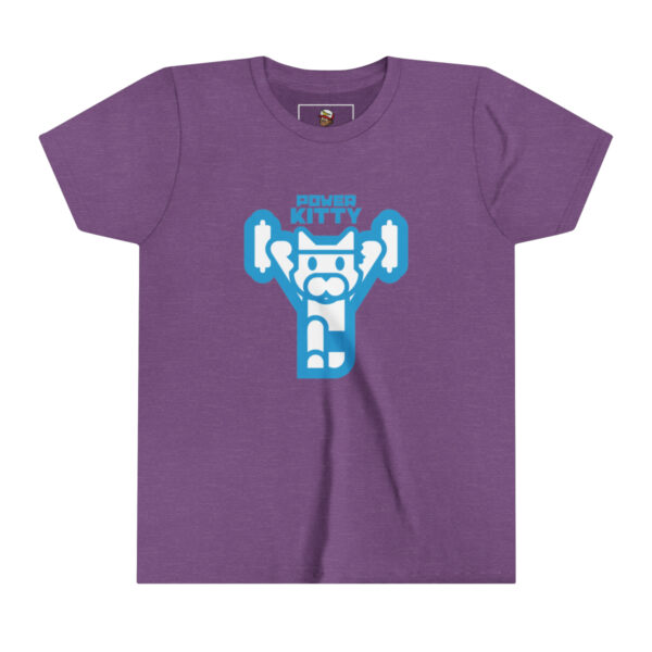 Power Kitty (Blue) - Youth Short Sleeve Tee - Image 8