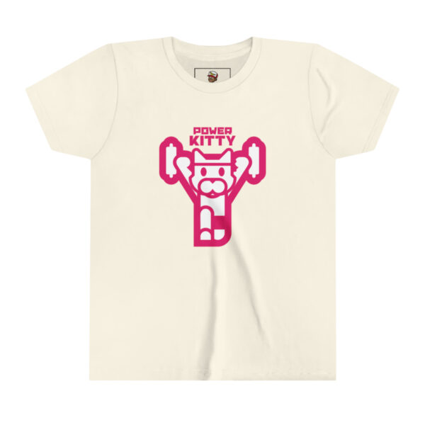 Power Kitty (Pink) - Youth Short Sleeve Tee - Image 5