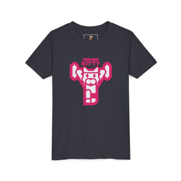 Power Kitty (Pink) - Youth Short Sleeve Tee (Multiple Colors and Sizes)