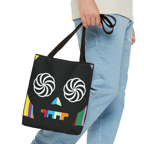 Hypno-Skull (Vertical Colors) - Tote Bag - Image 3