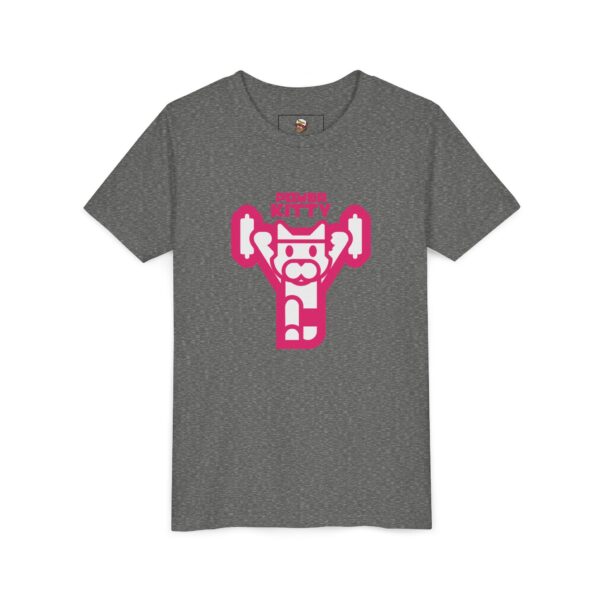 Power Kitty (Pink) - Youth Short Sleeve Tee (Multiple Colors and Sizes) - Image 4