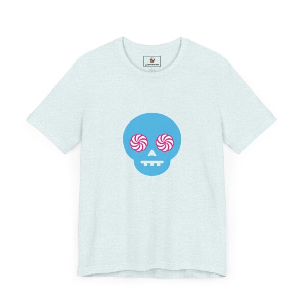 Hypno-Skull (Blue/Pink) - Unisex Tee (Multiple Colors and Sizes) - Image 3