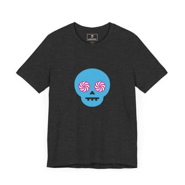 Hypno-Skull (Blue/Pink) - Unisex Tee (Multiple Colors and Sizes) - Image 4