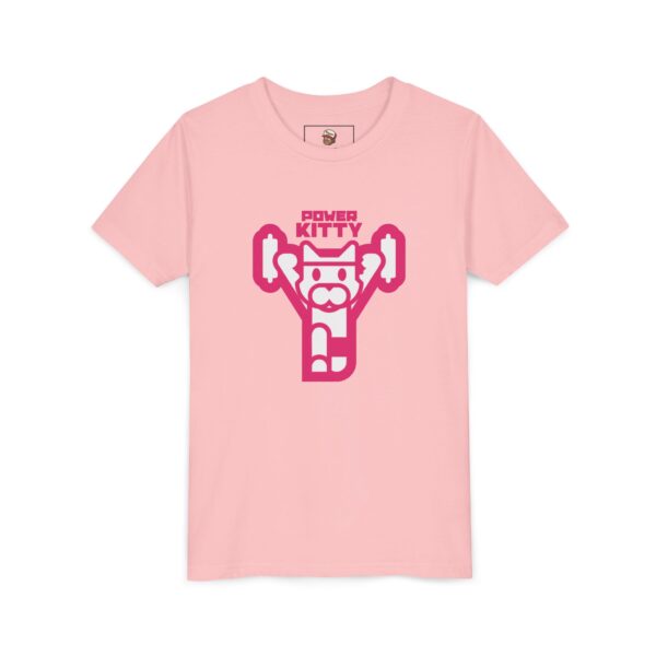 Power Kitty (Pink) - Youth Short Sleeve Tee (Multiple Colors and Sizes) - Image 6