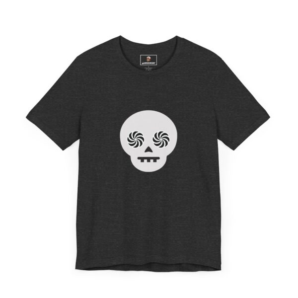 Hypno-Skull (Black/White) - Unisex Tee (Multiple Colors and Sizes) - Image 4