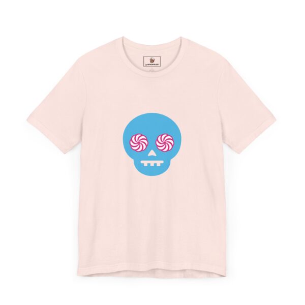 Hypno-Skull (Blue/Pink) - Unisex Tee (Multiple Colors and Sizes) - Image 5