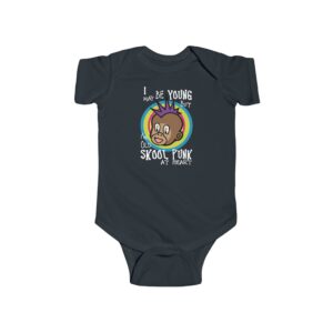 Young But Old Skool Punk/Anarky Below - Infant Fine Jersey Bodysuit