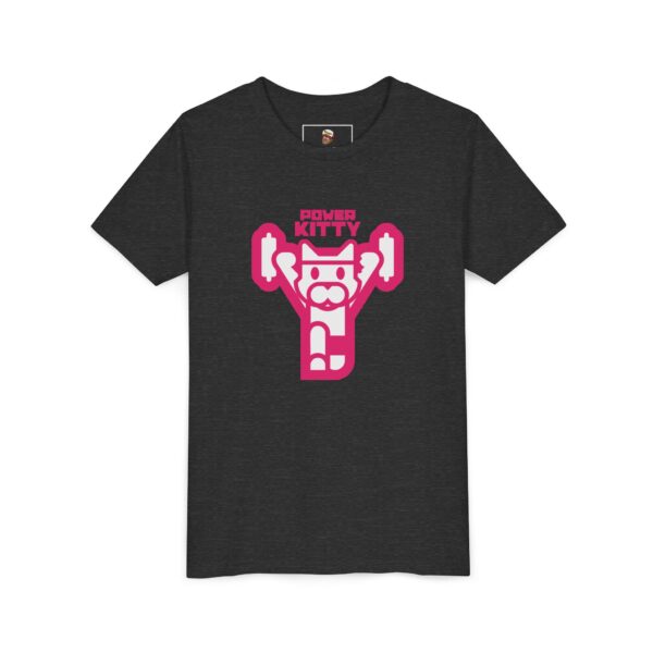 Power Kitty (Pink) - Youth Short Sleeve Tee (Multiple Colors and Sizes) - Image 5