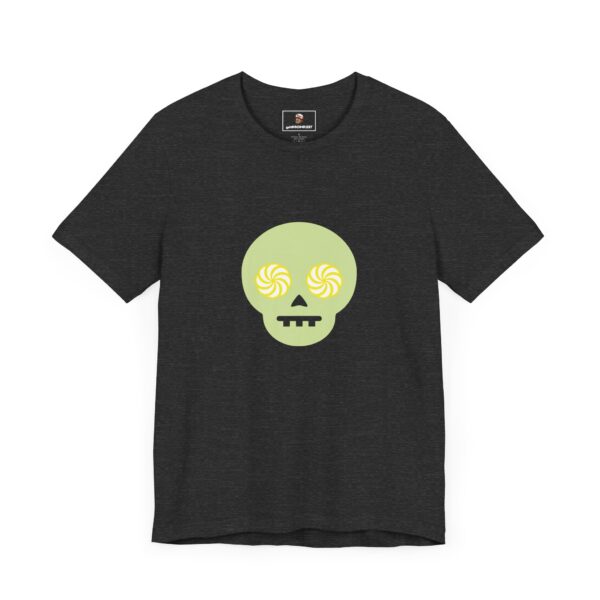 Hypno-Skull (Green/Yellow) - Unisex Tee (Multiple Colors and Sizes) - Image 4