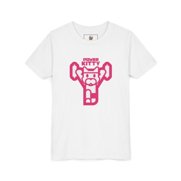 Power Kitty (Pink) - Youth Short Sleeve Tee (Multiple Colors and Sizes) - Image 3